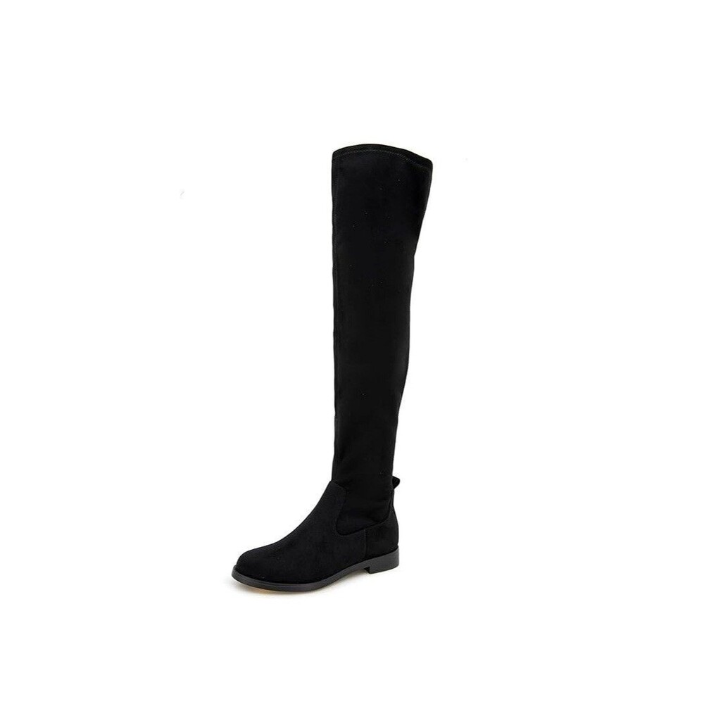Kenneth Cole Womens 7 M Black Wind-y Faux Suede Over The Knee Boots NIB PK3